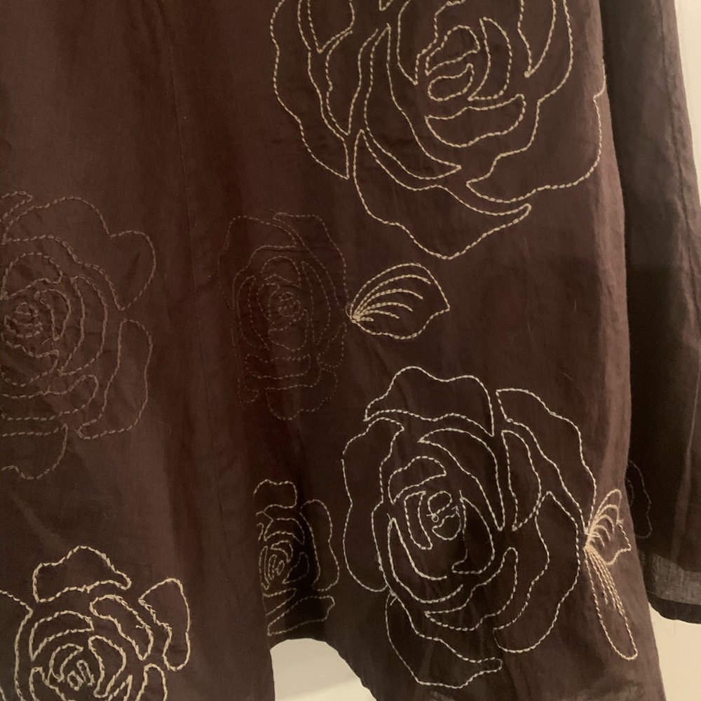 Brown flower skirt